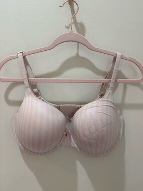 Victoria's Secret Light Pink Stripe Body By Victoria Bra